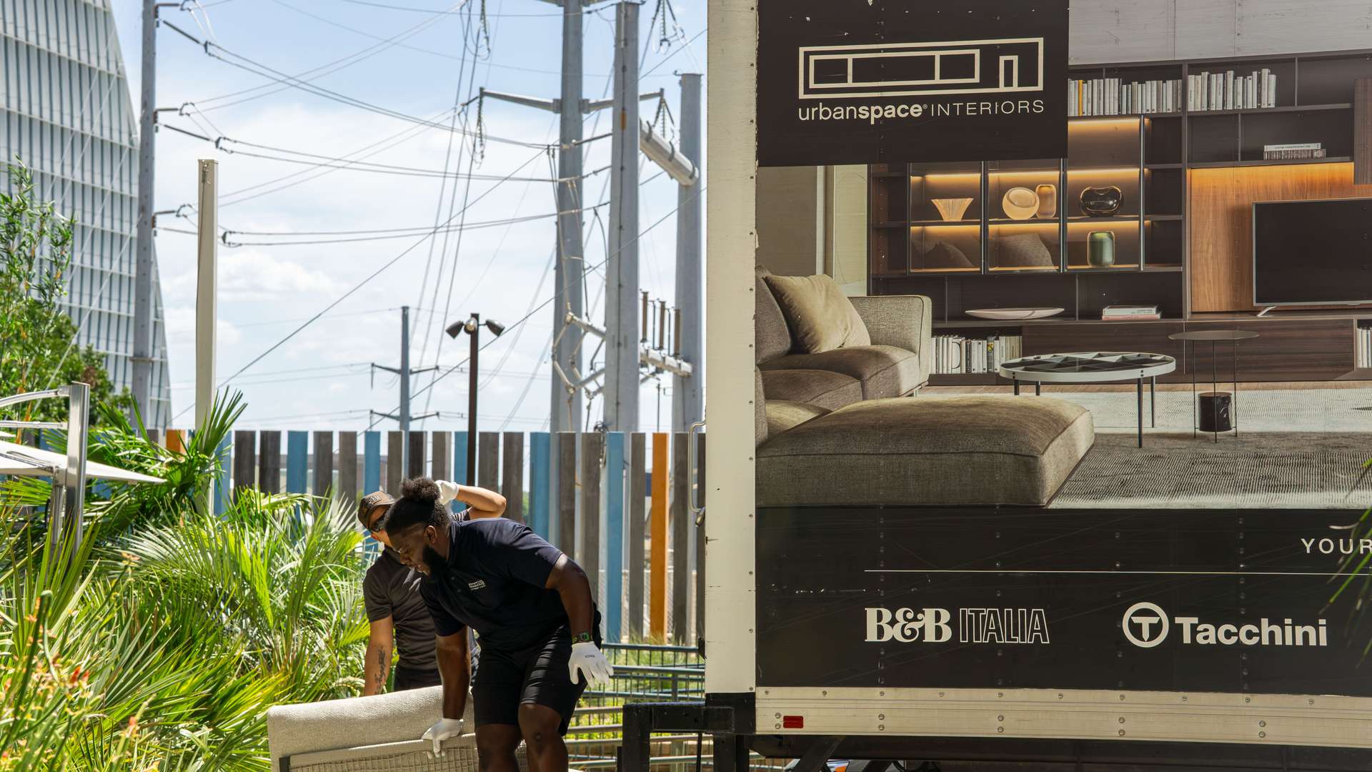 Urbanspace Logistics branded moving truck in Austin